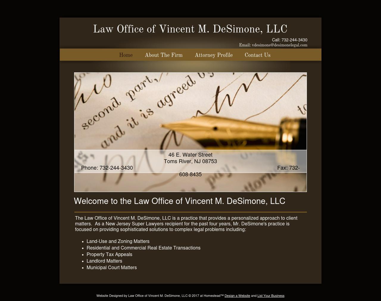 Law Office of Vincent M. DeSimone, LLC - Toms River NJ Lawyers