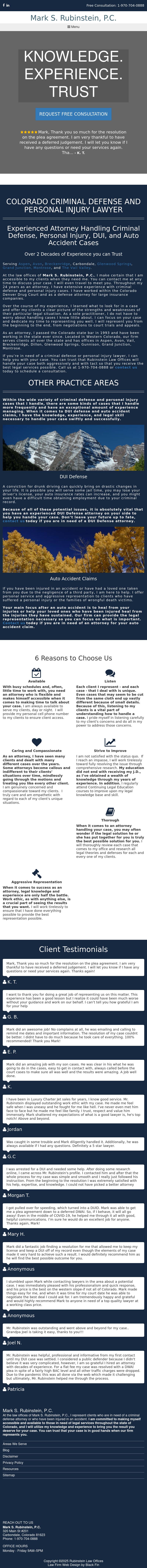 Mark S. Rubinstein, P.C. - Carbondale CO Lawyers